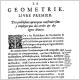 Première page de La Géométrie de René Descartes (1637)