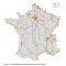 Carte des lignes 400 kV, 225 kV