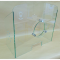 Photo d'une paroi de protection en verre avec hygiaphone circulaire et passe-documents
