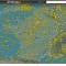 Capture d’écran de FlightRadar24 montrant les aéronefs au-dessus de la France  source www.flightradar24.com
