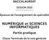 Epreuve pratique NSI 2025