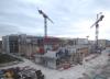 Grues à montage par éléments (GME) lors de la construction de l'ENS Paris-Saclay