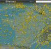 Capture d’écran de FlightRadar24 montrant les aéronefs au-dessus de la France  source www.flightradar24.com