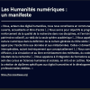 Qu’est-ce que les Humanités numériques changent à la pédagogie ?