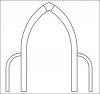 Un arc brisé avec des arcs-boutants