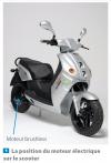 La position du moteur électrique sur le scooter