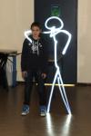 Une photo réalisée par un élève selon la technique du light painting
