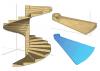 Escalier en colimaçon réalisé par des élèves de 5e, Collège La-Croix-des-Sarrasins, Auxonne