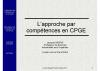 L'approche compétences en CPGE